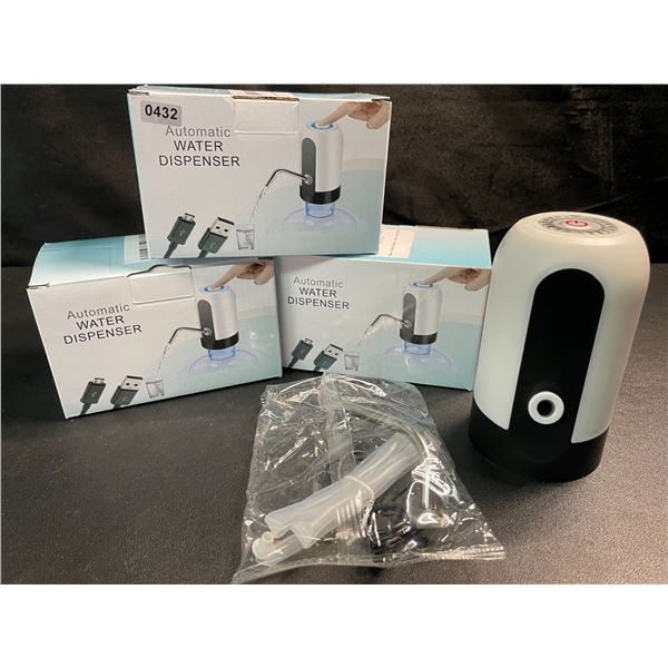 3 Electric Automatic Water Dispensers - Rechargeable - For Easy Dispensing of Beverages - NEW!