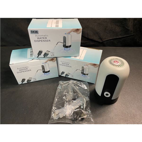 3 Electric Automatic Water Dispensers - Rechargeable - For Easy Dispensing of Beverages - NEW!