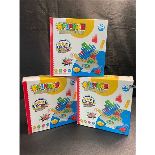 3 Balance Building Blocks/Tetra Tower Toy Play Sets - 48pcs Each - Brand New