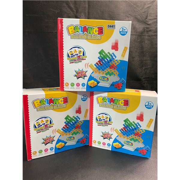 3 Balance Building Blocks/Tetra Tower Toy Play Sets - 48pcs Each - Brand New