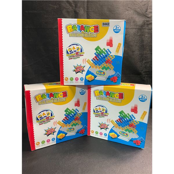 3 Balance Building Blocks/Tetra Tower Toy Play Sets - 48pcs Each - Brand New
