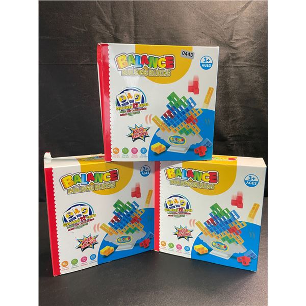 3 Balance Building Blocks/Tetra Tower Toy Play Sets - 48pcs Each - Brand New