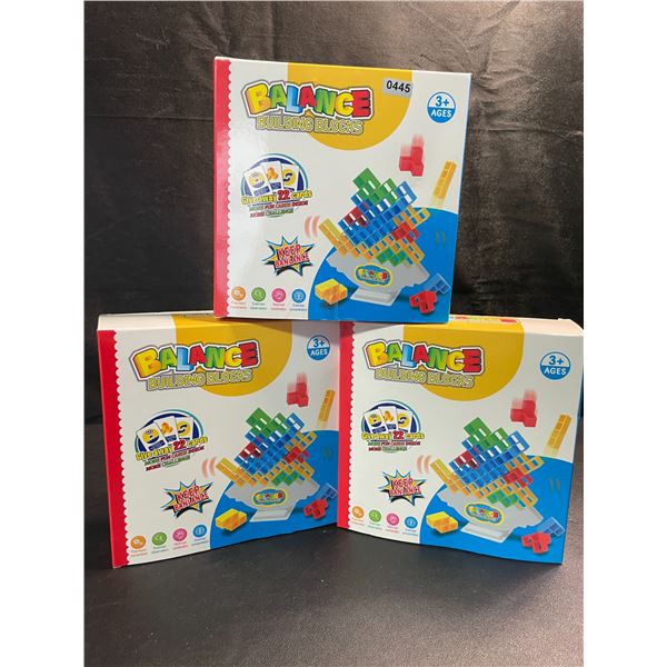 3 Balance Building Blocks/Tetra Tower Toy Play Sets - 48pcs Each - Brand New