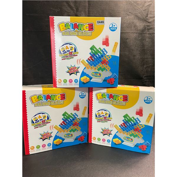 3 Balance Building Blocks/Tetra Tower Toy Play Sets - 48pcs Each - Brand New