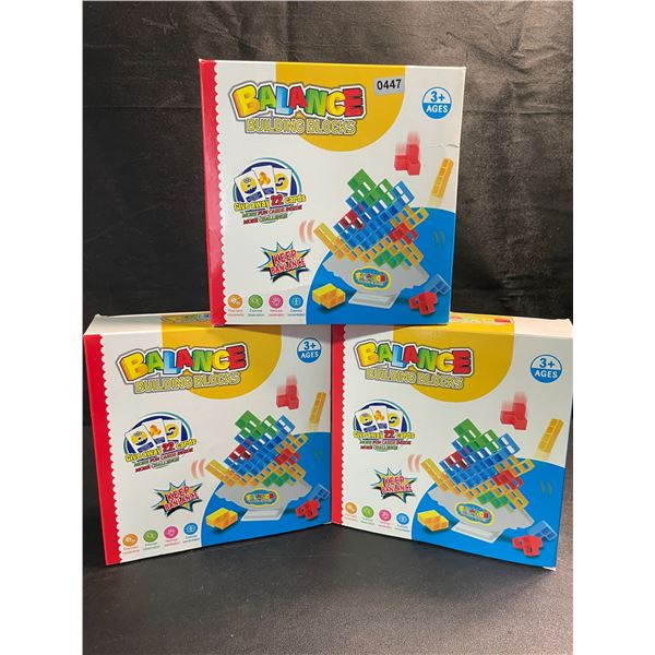 3 Balance Building Blocks/Tetra Tower Toy Play Sets - 48pcs Each - Brand New