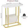 Image 2 : 1 Yusong Narrow End Table/Small Side Couch Table with Magazine Holder - 17.7" W x 21"H - New