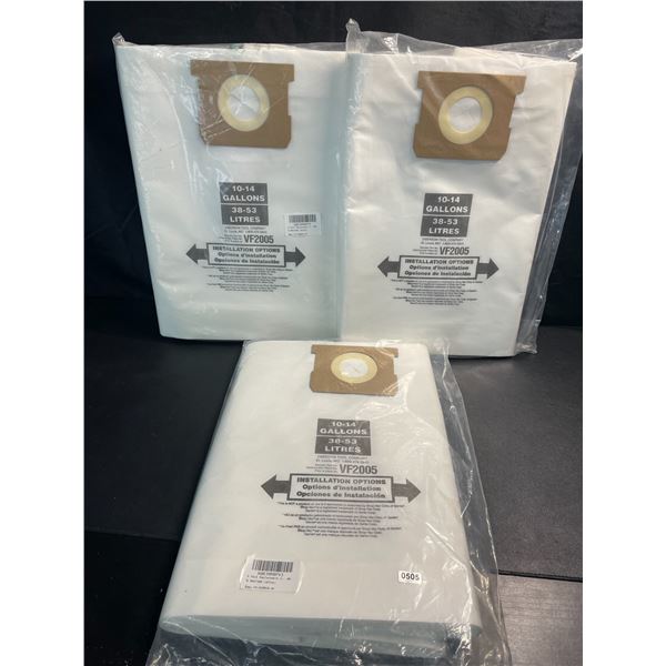 3 Packs of Replacement Vacuum/Dust Bags for Shop Vacs (10-14 Gallon) - 4PCS Per Pack - New