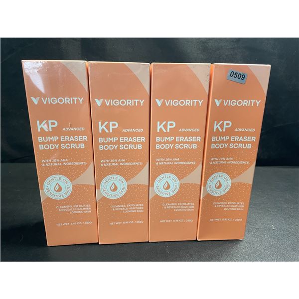 4 Boxes of Vigority KP Advanced Bump Eraser Body Exfoliating Scrub - 250g - New