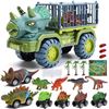 Image 1 : 1 Dinosaur Transport Toy Truck Play Set with Dinosaur Figures & Playmat - Brand New!