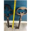 Image 2 : 2 Large Decorative Black Metal Skeleton Key Wall Decor Pieces - 24" Size - Used