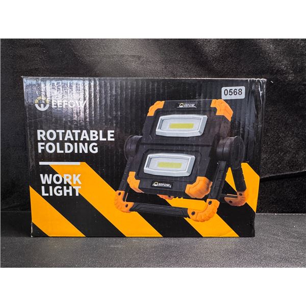 1 Eefow Rotatable Folding Portable LED Work Light - Rechargeable - 7.91" x 7.5" - Brand New!