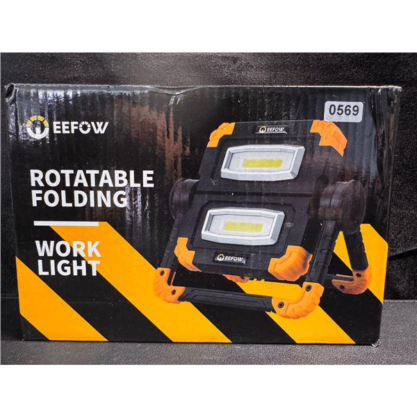 1 Eefow Rotatable Folding Portable LED Work Light - Rechargeable - 7.91" x 7.5" - Brand New!