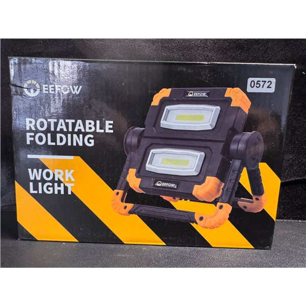 1 Eefow Rotatable Folding Portable LED Work Light - Rechargeable - 7.91" x 7.5" - Brand New!