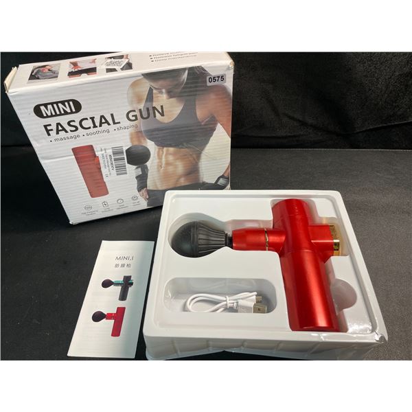 1 Mini Handheld Deep-Tissue Massage Gun Set - Red - Brand New