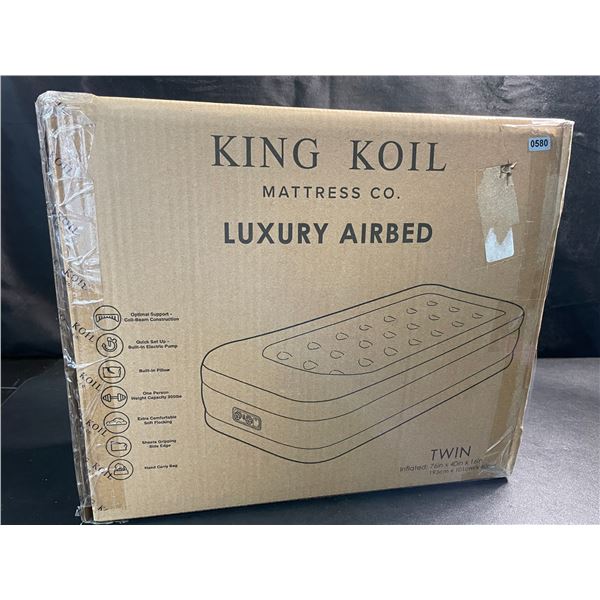 1 Luxury Air Mattress/Airbed - Twin Size (76" x 40" x 16") - New Sealed!