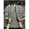 Image 2 : 1 Insulated Backpack-Style Diaper Bag - Grey - 17" - Brand New!