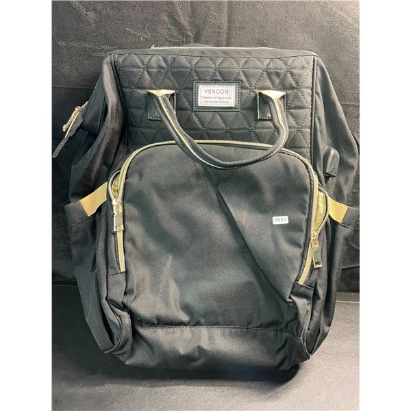 1 Insulated Backpack-Style Diaper Bag - Black - Brand New!