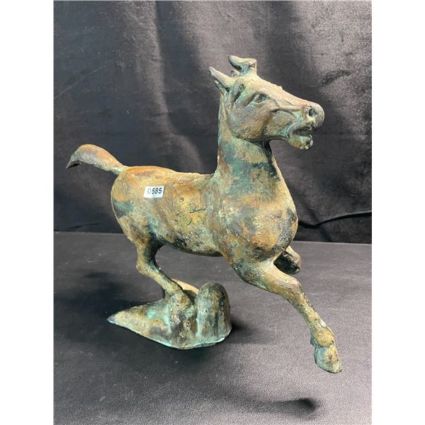 1 Heavy-Duty Cast Iron Horse Decor Piece - 9" Height