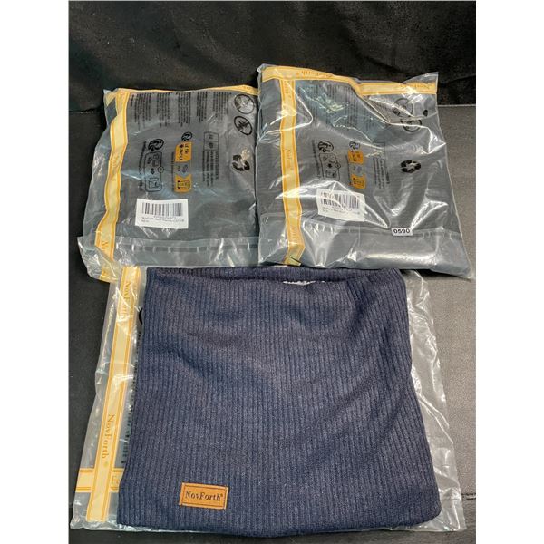 3 NovForth Winter Warm Fur-Lined Neck Warmers - New