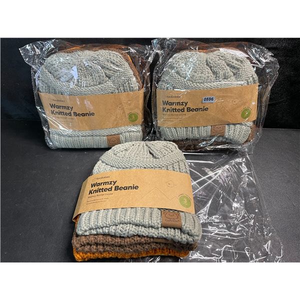 3 Packs of KeaBabies Warmzy Knitted Beanie Hats - (For 6-36month Infants) - 3 Per Pack - New!