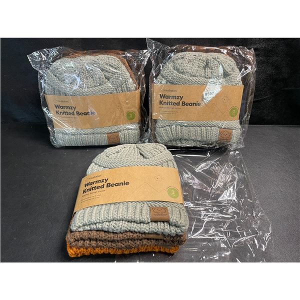 3 Packs of KeaBabies Warmzy Knitted Beanie Hats - (For 6-36month Infants) - 3 Per Pack - New!