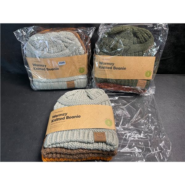 3 Packs of KeaBabies Warmzy Knitted Beanie Hats - (For 6-36month Infants) - 3 Per Pack - New!