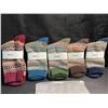 Image 2 : 5 Pairs of Women's Wool Crew Socks - Soft Warm Thick Knit Socks - Brand New! (Assorted Colours)