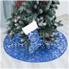 Image 1 : 2 Christmas Stocking + Christmas Tree Skirt Sets (48" Size Skirt) - Blue/White - Brand New