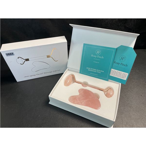 2 Jade Stone Gua Sha Massage Beauty Tool Sets - Brand New!