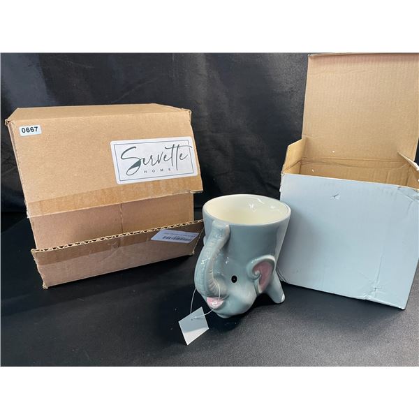 1 Elephant Design Coffee Mug - Brand New