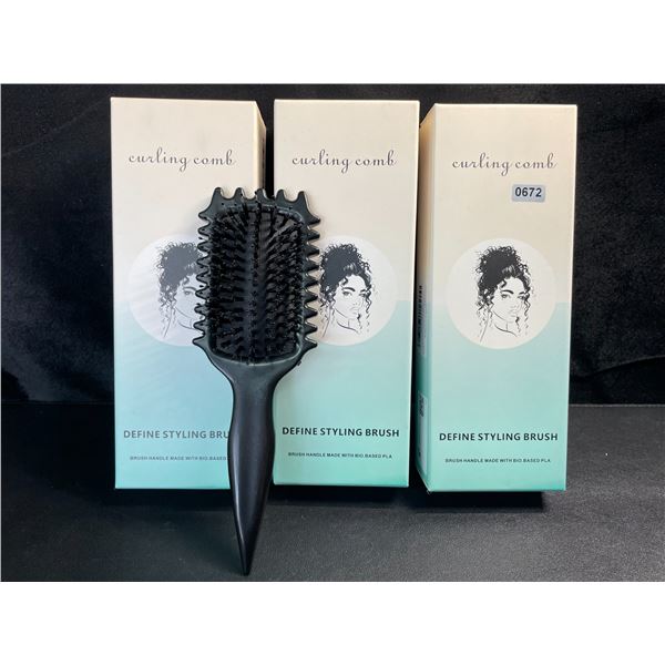 3 Curling Combs/Styling Brushes for Hair - Brand New