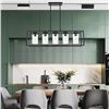 Image 6 : 1 Modern Large 5-Light Farmhouse Chandelier for Kitchens - Black - 35.7" W - Brand New in Box!