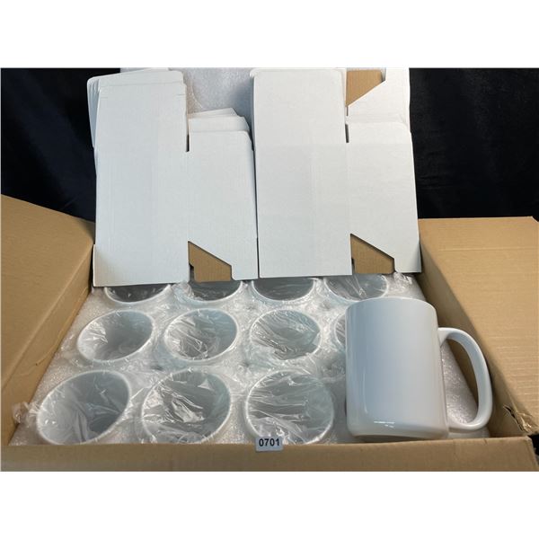 1 Box of Sublimation Mugs for Making Custom Mug Designs - 12PCS - 15oz Mugs - New
