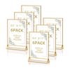 Image 1 : Single Box of 6 Gold Frame Acrylic Sign Holders - New