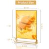 Image 2 : Single Box of 6 Gold Frame Acrylic Sign Holders - New