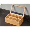 Image 3 : Nifty Solutions 8 Compartment Bamboo Tea Box