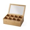 Image 5 : Nifty Solutions 8 Compartment Bamboo Tea Box