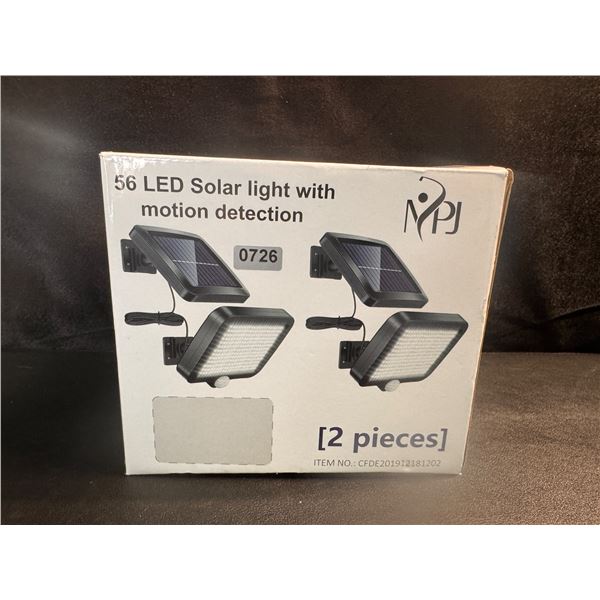LED Solar Light with Motion Activation and 56 LED Brightness 2PCS - New