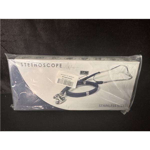 Stainless Steel Stethoscope - Purple with Accessories - New