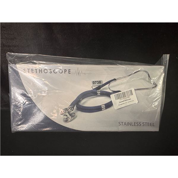 Stainless Steel Stethoscope - Purple with Accessories - New