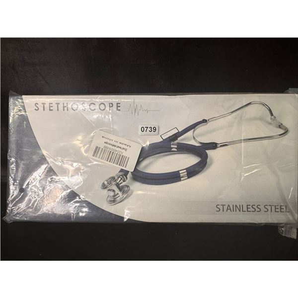Stainless Steel Stethoscope - Purple with Accessories - New