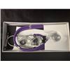 Image 2 : Stainless Steel Stethoscope - Purple with Accessories - New
