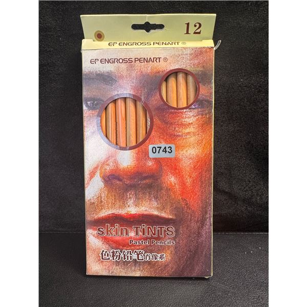 Engross Pennant 12 Pack of Skin Tints Pastel Pencils