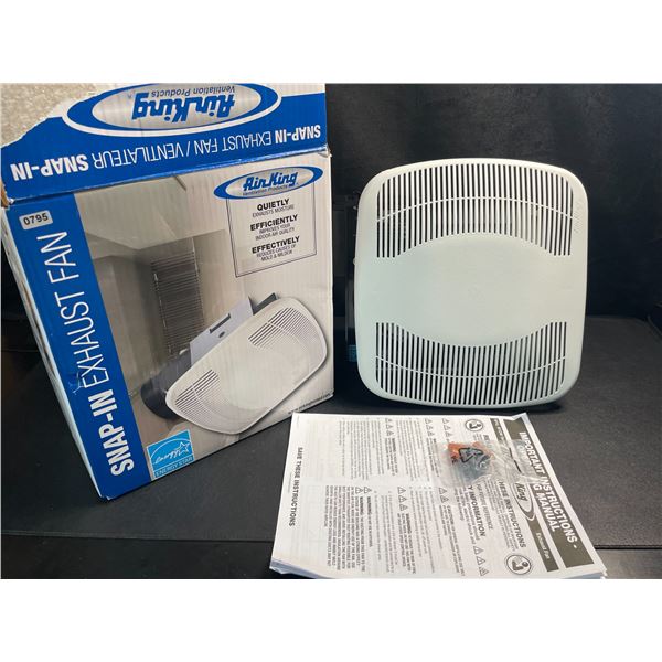 1 Air-King Snap-In Exhaust Fan - New