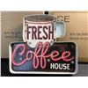Image 2 : 2 Light-Up LED Fresh Coffee House Home Kitchen Decor Signs/Bar Signs - Brand New!
