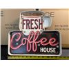Image 3 : 2 Light-Up LED Fresh Coffee House Home Kitchen Decor Signs/Bar Signs - Brand New!