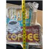 Image 2 : 2 Light-Up LED Coffee Bar Kitchen Decor Signs/Bar Signs - Brand New!