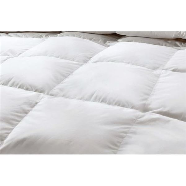 1 Lightweight Down Feather Oversized King Cooling Duvet - 120x98" White - Open/No Box (See Photos)