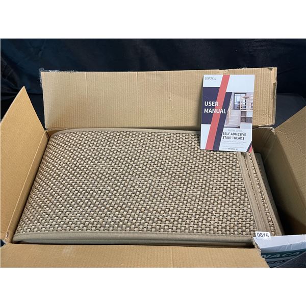 1 Box of Self-Adhesive Carpet Stair Treads - 8" x 30" Size - 15pcs Included - New