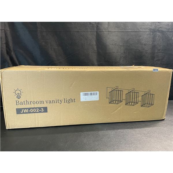 1 Modern Bathroom Vanity Light - 3-Light Vanity Fixture - Gold - Brand New!